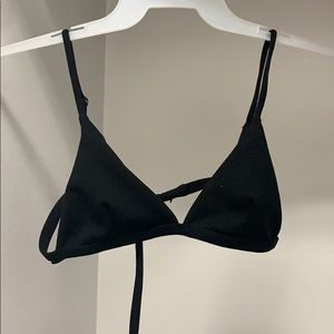 Black bikini triangle top with removable pads!